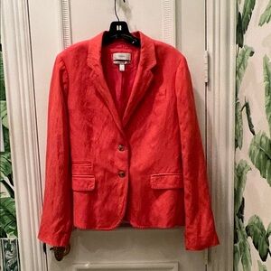 J. Crew Bright Coral Blazer